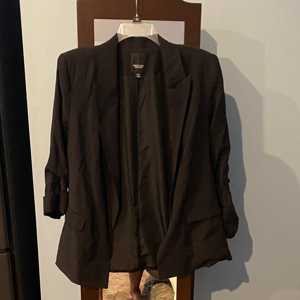 Simply Vera Vera Wang Elegant Black Blazer
